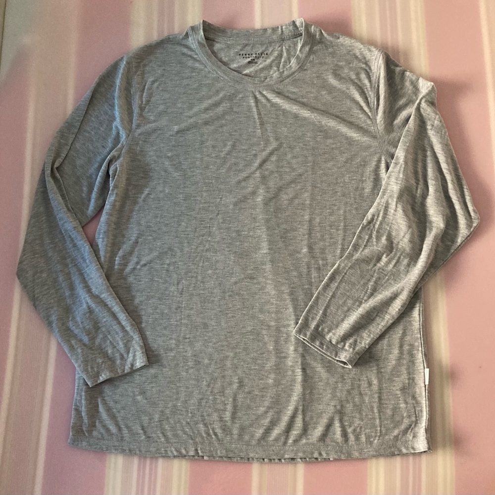 Perry Ellis men’s Portfolio jersey crew neck, grey size L